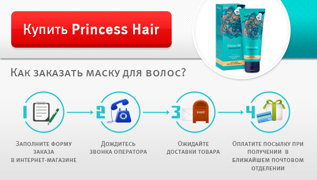 Натуральная маска Princess Hair для роста и укрепления волос