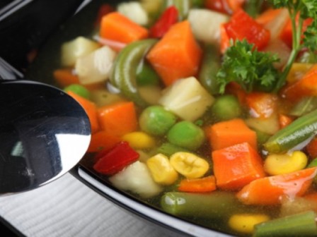 Диетический овощной суп с чиа