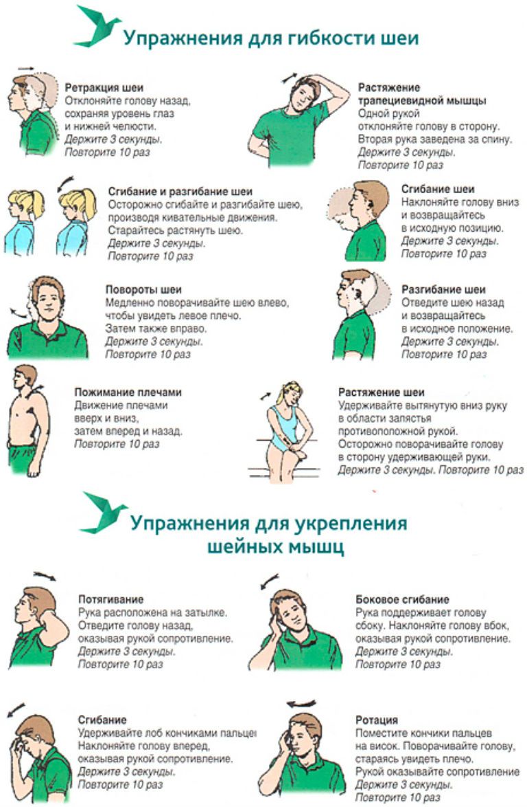 Упражнения для шеи при остеохондрозе по Бубновскому
